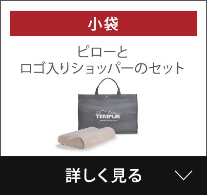 ピローとロゴ入りショッパーのセット