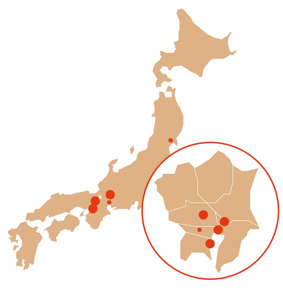 ショールーム＆パートナーショップ地図