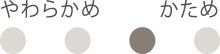 やわらかめ、かため